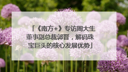 《南方+》专访周大生董事副总裁郭晋，解码珠宝巨头的核心发展优势