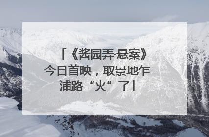 《酱园弄·悬案》今日首映，取景地乍浦路“火”了