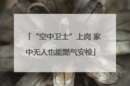 “空中卫士”上岗 家中无人也能燃气安检
