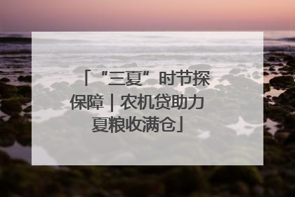“三夏”时节探保障｜农机贷助力夏粮收满仓