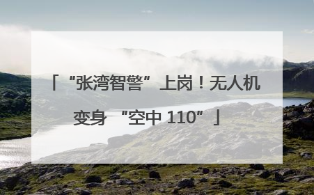 “张湾智警”上岗！无人机变身 “空中 110”