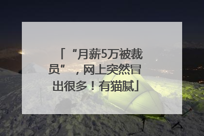 “月薪5万被裁员”，网上突然冒出很多！有猫腻