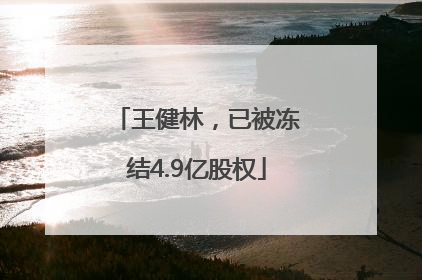 王健林，已被冻结4.9亿股权