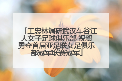 王忠林调研武汉车谷江大女子足球俱乐部 祝贺勇夺首届亚足联女足俱乐部冠军联赛冠军