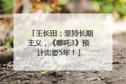王长田：坚持长期主义，《哪吒3》预计需要5年！