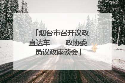 烟台市召开议政直达车——政协委员议政座谈会