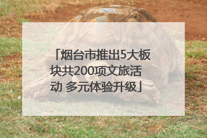 烟台市推出5大板块共200项文旅活动 多元体验升级