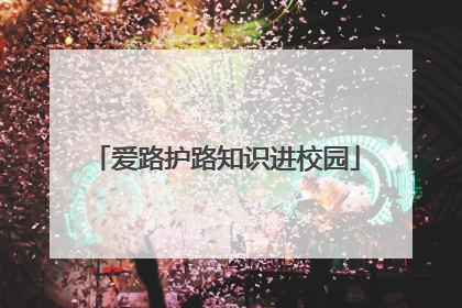爱路护路知识进校园