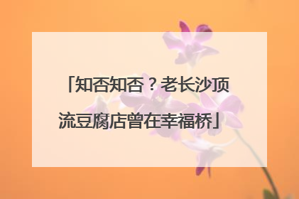 知否知否？老长沙顶流豆腐店曾在幸福桥
