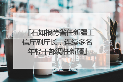 石如根跨省任新疆工信厅副厅长，连续多名年轻干部调任新疆