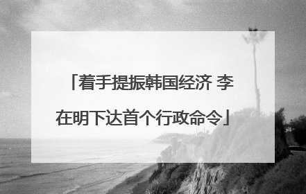 着手提振韩国经济 李在明下达首个行政命令