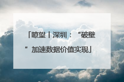 瞭望丨深圳：“破壁”加速数据价值实现