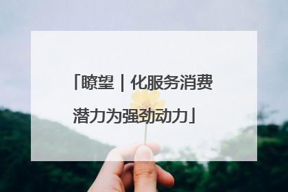 瞭望｜化服务消费潜力为强劲动力