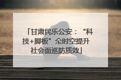 甘肃民乐公安：“科技+脚板”全时空提升社会面巡防质效