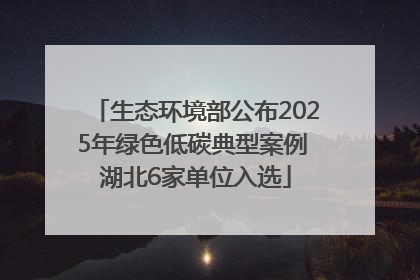生态环境部公布2025年绿色低碳典型案例 湖北6家单位入选