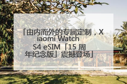 由内而外的专属定制，Xiaomi Watch S4 eSIM「15 周年纪念版」震撼登场