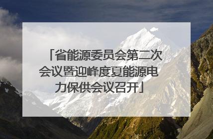 省能源委员会第二次会议暨迎峰度夏能源电力保供会议召开