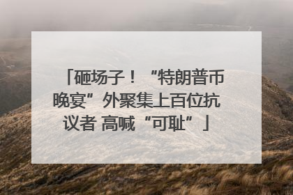 砸场子！“特朗普币晚宴”外聚集上百位抗议者 高喊“可耻”