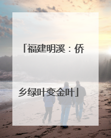 福建明溪：侨乡绿叶变金叶