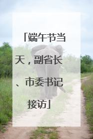 端午节当天，副省长、市委书记接访