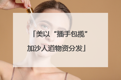 美以“插手包揽”加沙人道物资分发