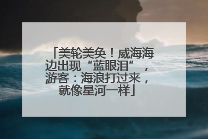 美轮美奂！威海海边出现“蓝眼泪”，游客：海浪打过来，就像星河一样