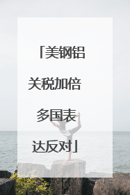 美钢铝关税加倍 多国表达反对
