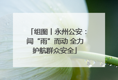 组图丨永州公安：闻“雨”而动 全力护航群众安全