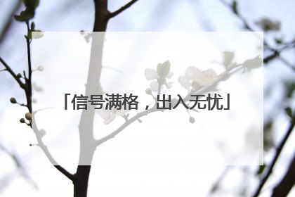 信号满格，出入无忧