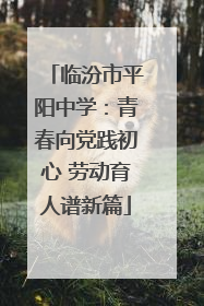 临汾市平阳中学：青春向党践初心 劳动育人谱新篇