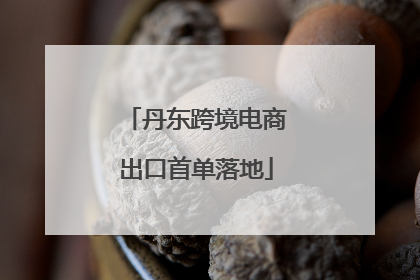 丹东跨境电商出口首单落地