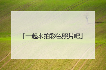 一起来拍彩色照片吧