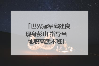 世界冠军邱建良现身彭山 指导当地职高武术班