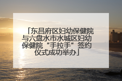 东昌府区妇幼保健院与六盘水市水城区妇幼保健院“手拉手”签约仪式成功举办