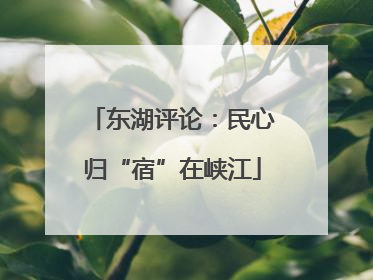 东湖评论：民心归“宿”在峡江