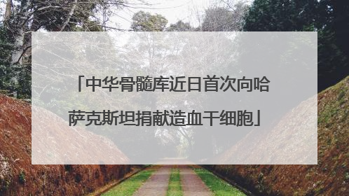 中华骨髓库近日首次向哈萨克斯坦捐献造血干细胞