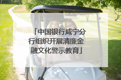中国银行咸宁分行组织开展清廉金融文化警示教育