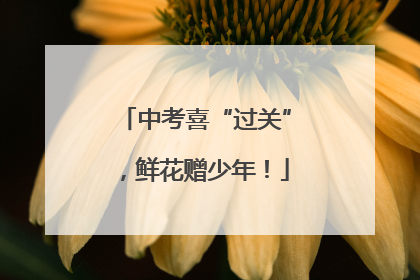 中考喜“过关”，鲜花赠少年！