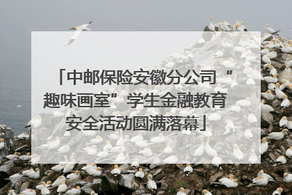 中邮保险安徽分公司“趣味画室”学生金融教育安全活动圆满落幕