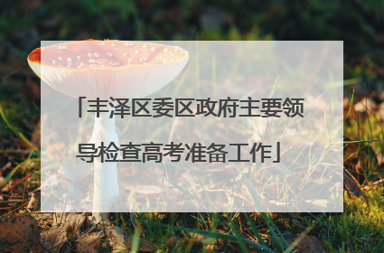 丰泽区委区政府主要领导检查高考准备工作