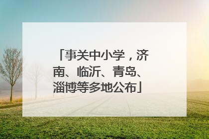 事关中小学，济南、临沂、青岛、淄博等多地公布