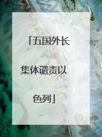 五国外长集体谴责以色列