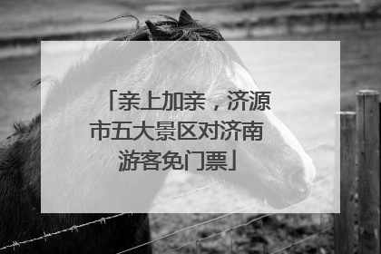 亲上加亲，济源市五大景区对济南游客免门票