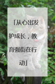从心出发护成长，教育强街在行动