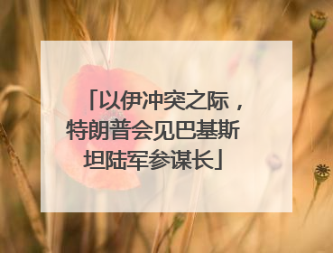 以伊冲突之际，特朗普会见巴基斯坦陆军参谋长