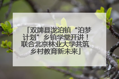 双牌县泷泊镇“泊梦计划”乡镇学堂开讲！联合北京林业大学共筑乡村教育新未来