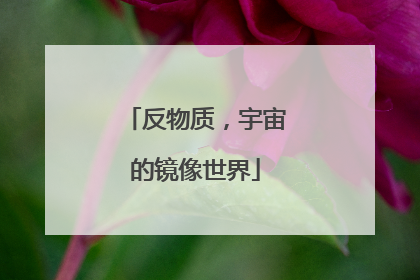 反物质，宇宙的镜像世界