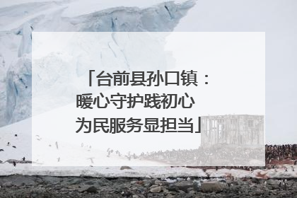 台前县孙口镇：暖心守护践初心 为民服务显担当