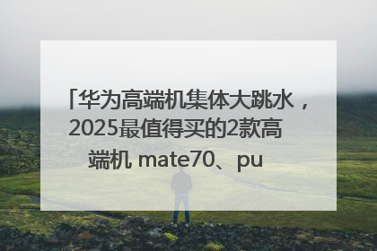 华为高端机集体大跳水，2025最值得买的2款高端机 mate70、pura70如何选？