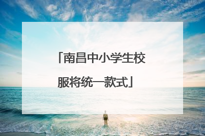 南昌中小学生校服将统一款式